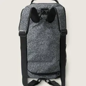 VICTORIA\'S SECRET PINK Campus Convertible Duffle Large Backpack Gray Marl Black NEW Victoria main image 2